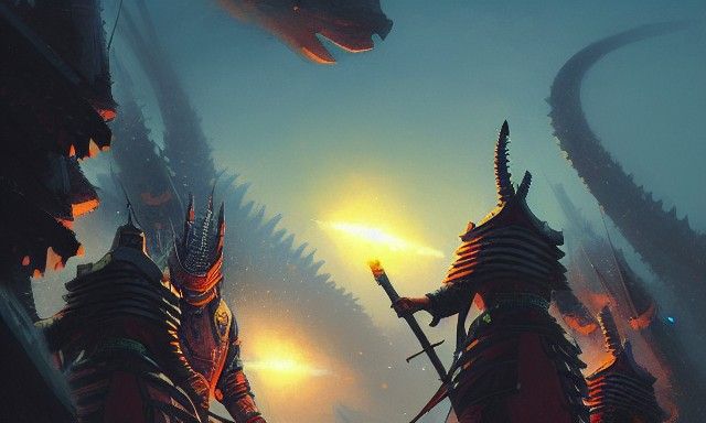 Knights in Ancient Japan vs Kaiju Horde