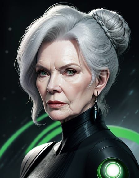 Android Juliana Tainer in Elegant Gray Hairdo