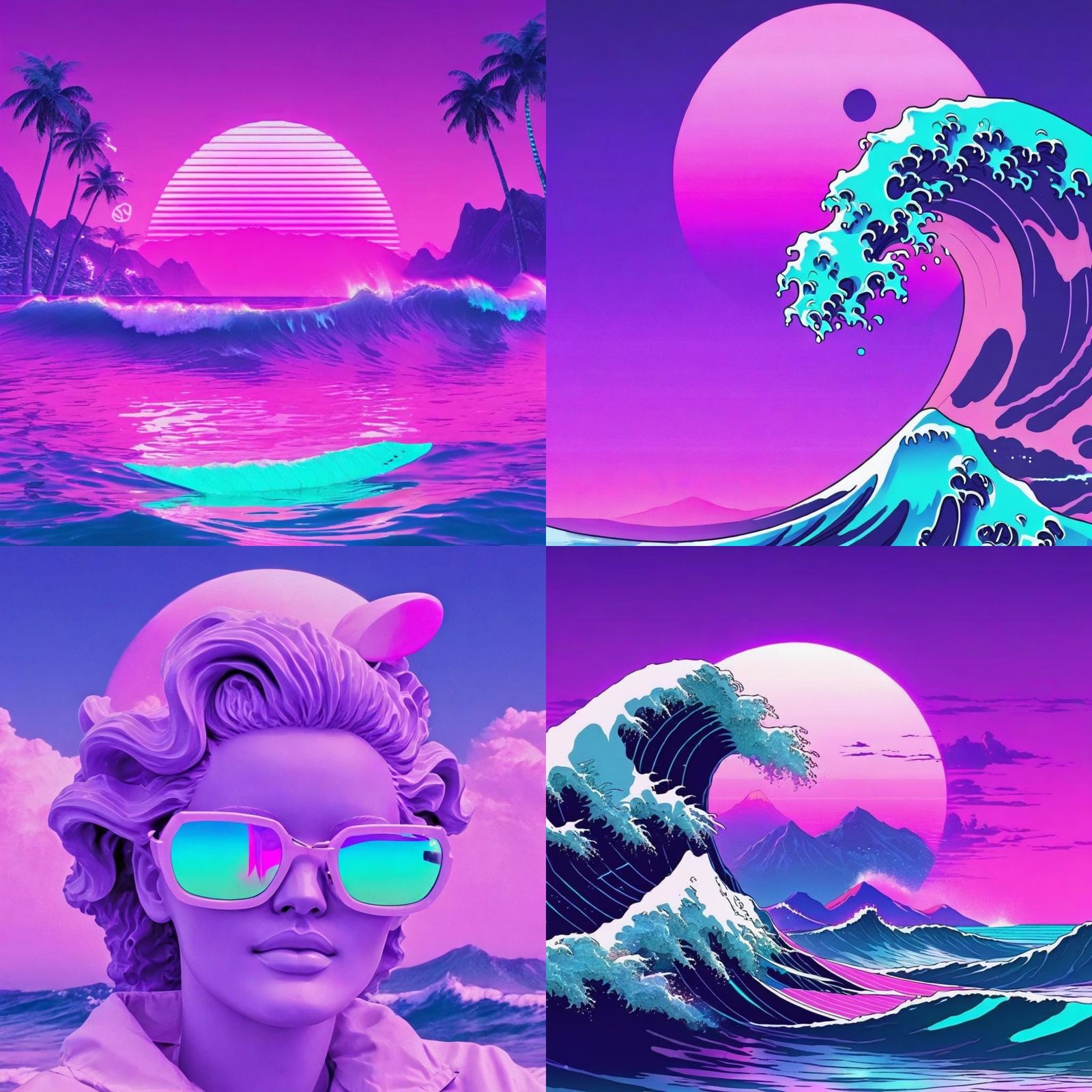 Vaporwave Scene Generated by AI