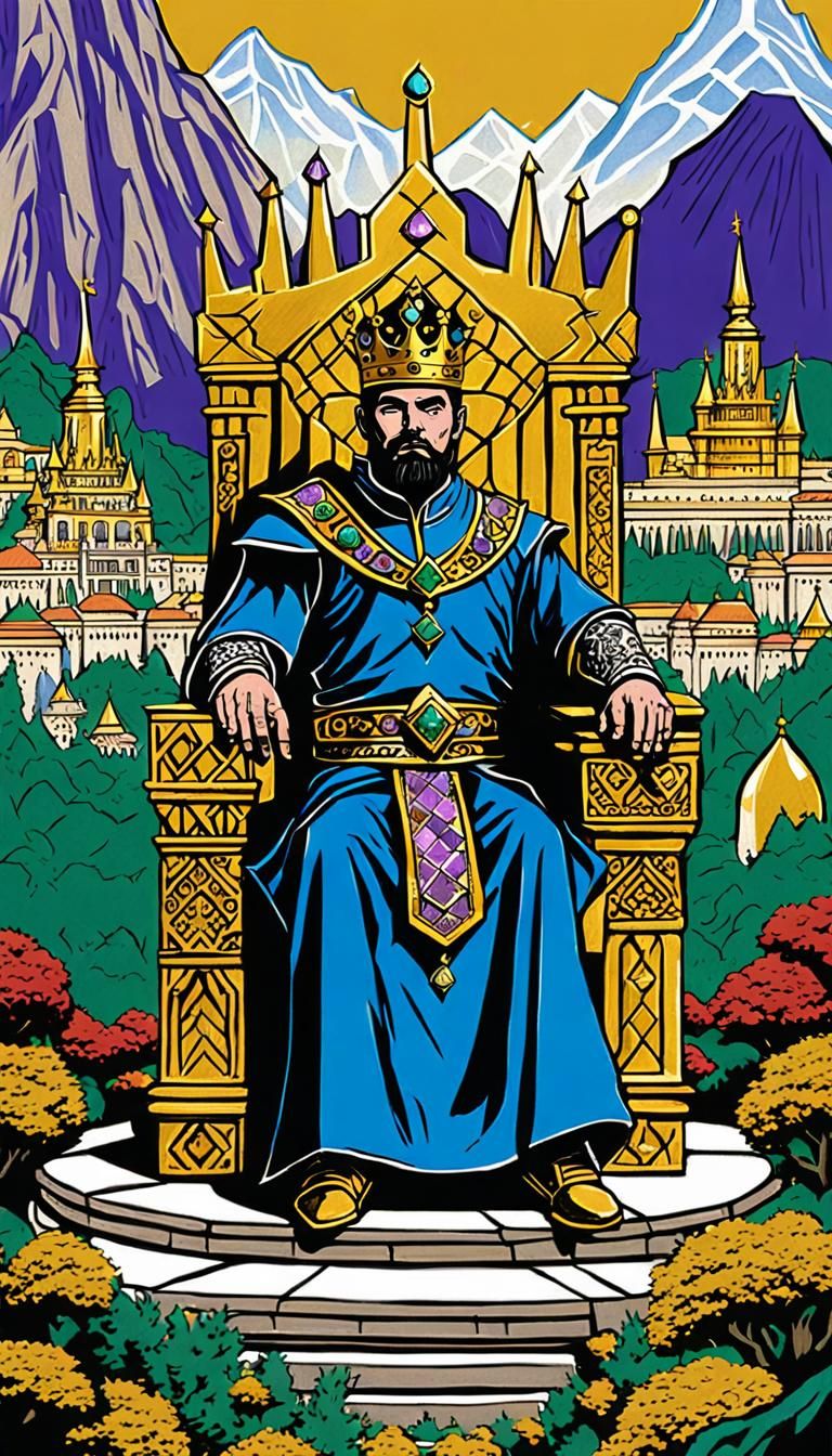 King on Golden Throne: 1970s Fantasy Art