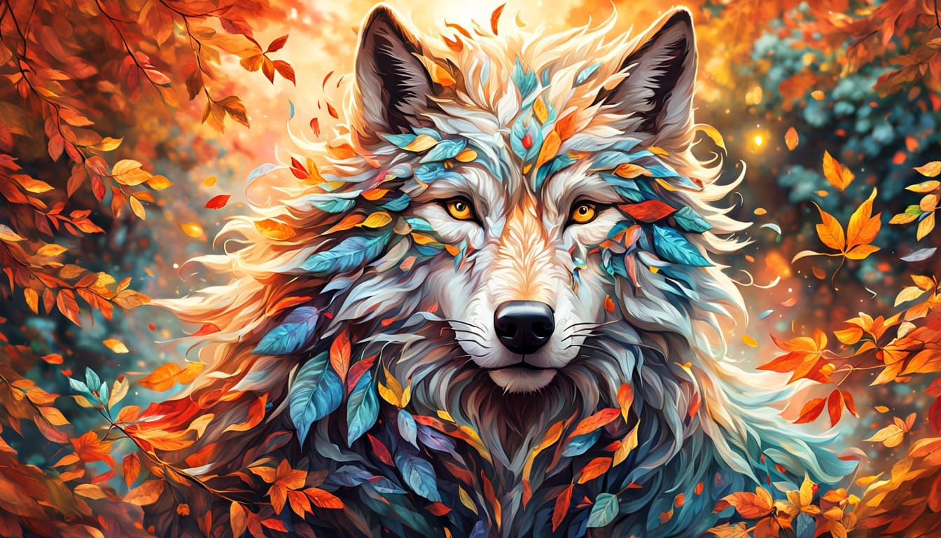 Wolf Transforms into Autumn Vortex
