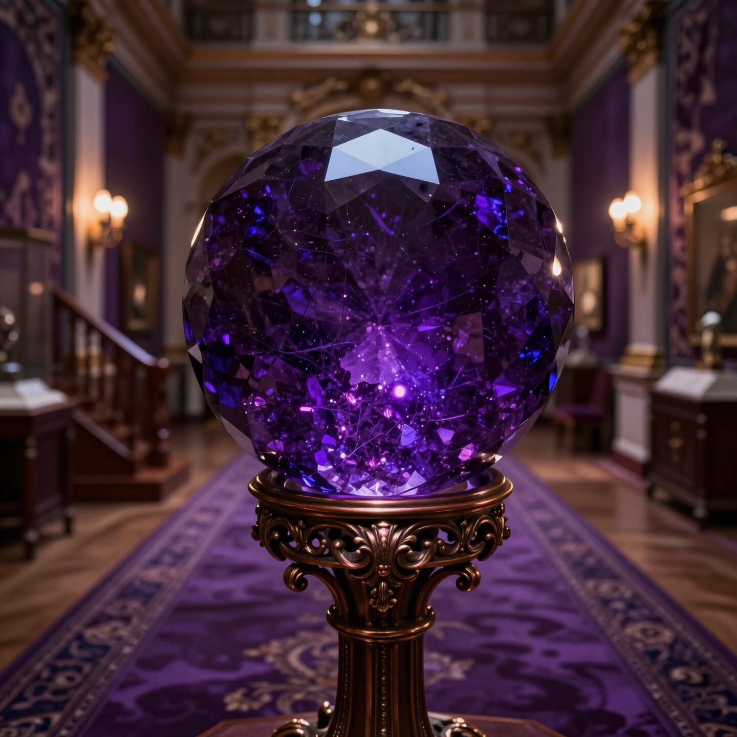 Mysterious Amethyst Gemstone in Baroque Museum