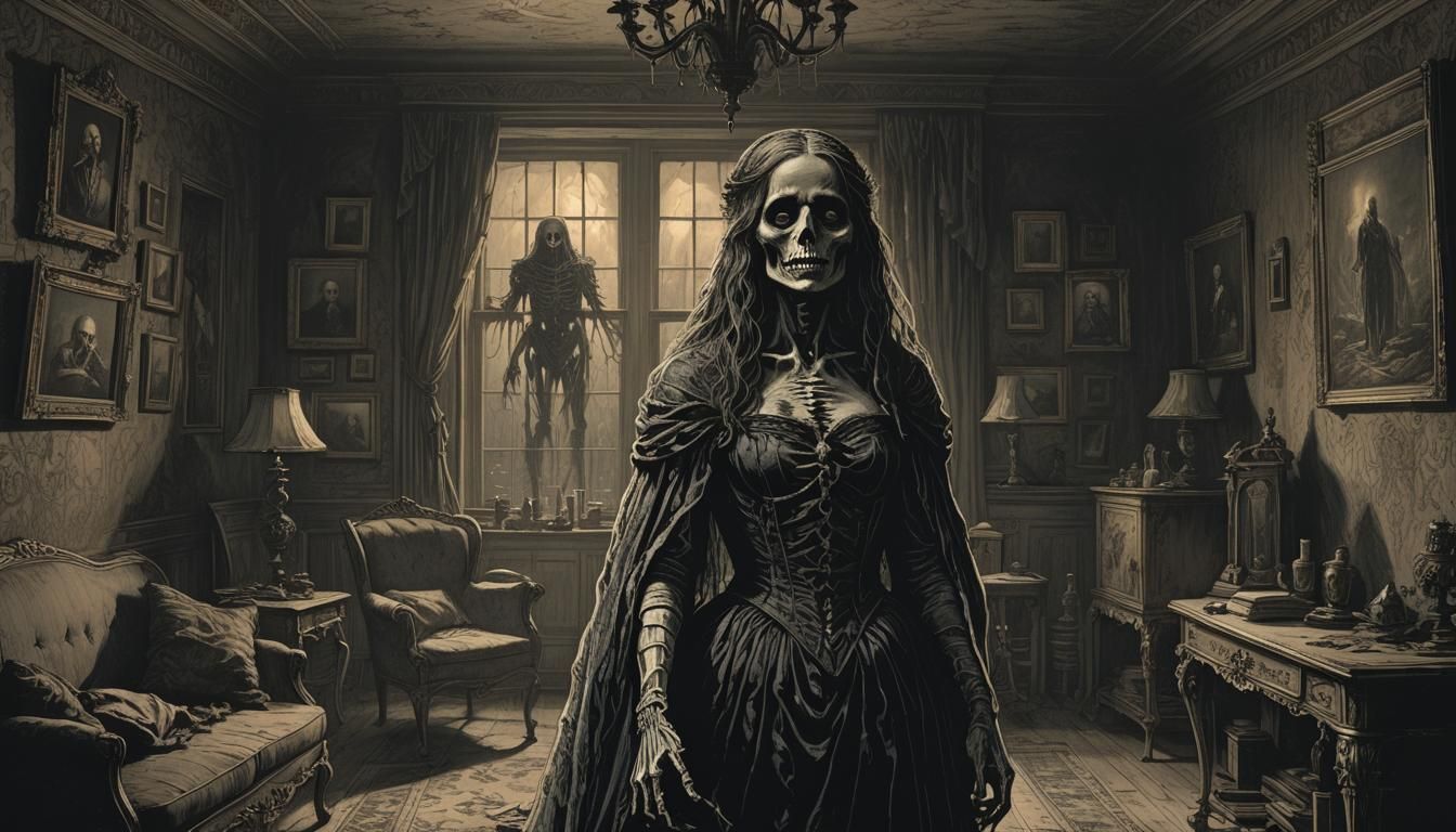 Eerie Encounter: Woman Confronted by Ghostly Figure