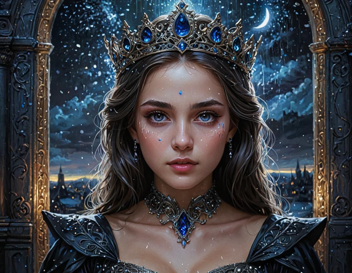 Ethereal Princess of the Night Oil Painting