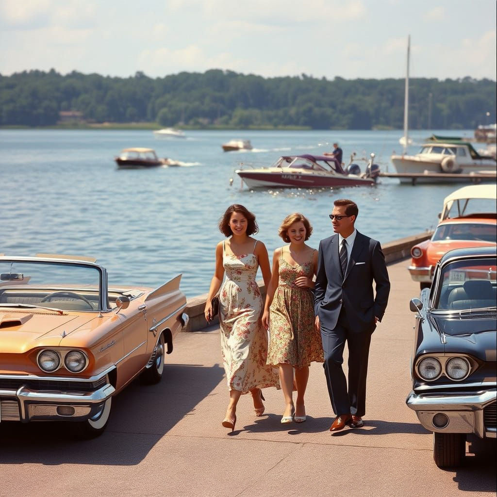 Vintage Maryland Waterfront Community in Rockwell Style