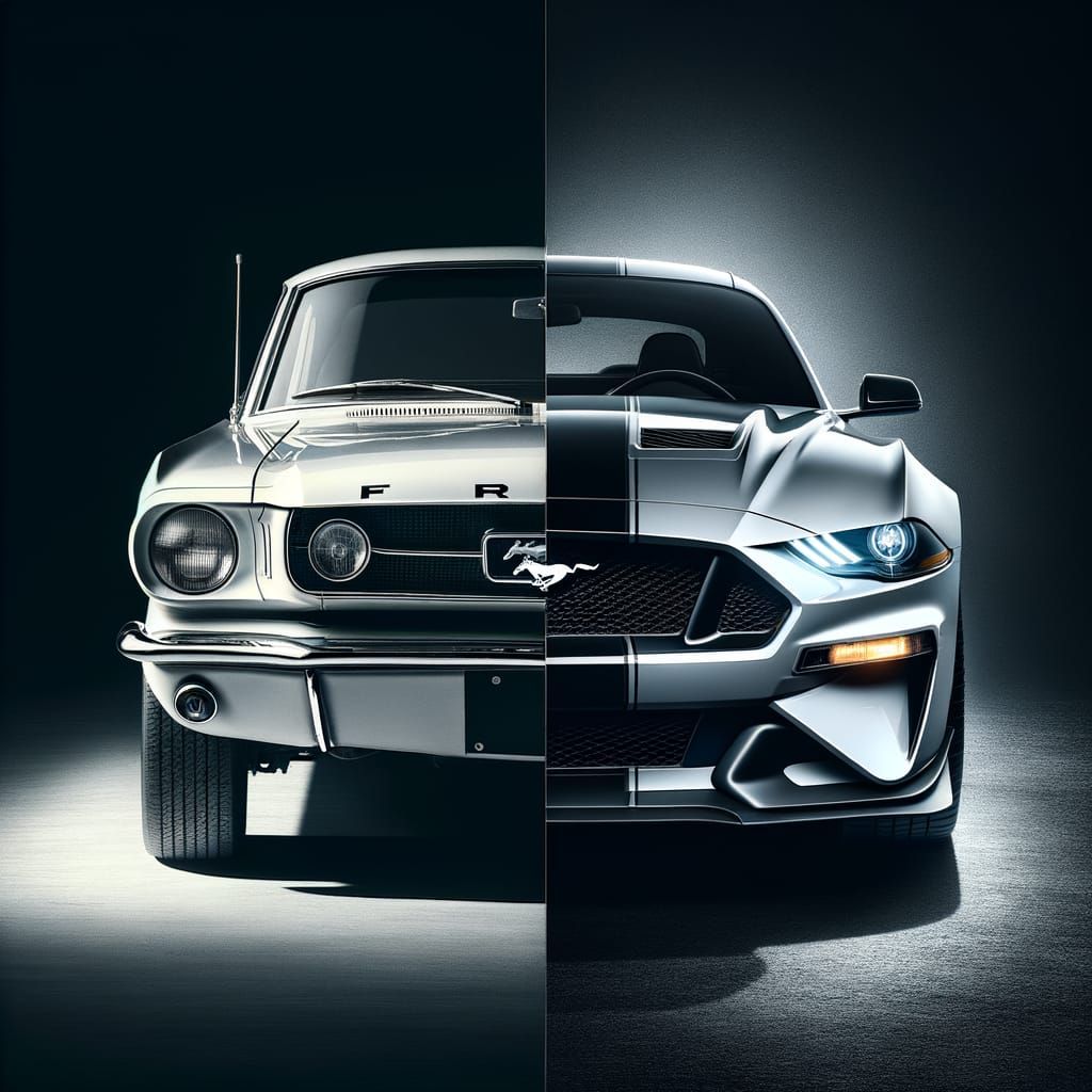 Classic 1965 Mustang Meets Modern 2024 Mustang GT