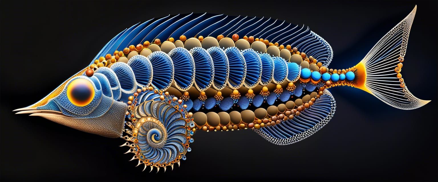 Fractal Skeletal Structure with 3D Shading