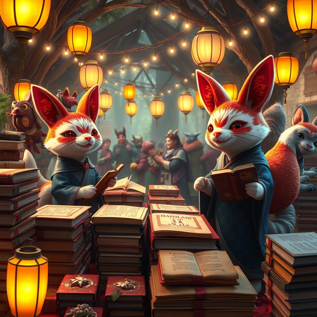 Kitsunes Host Whimsical Book Fair in Enchanted Forest