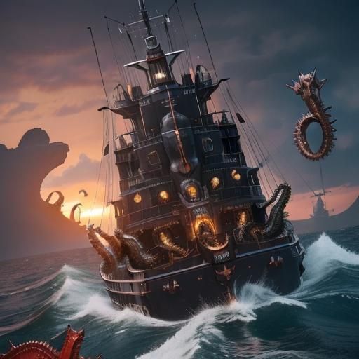 Dieselpunk Seahorse Riders Intercept Smugglers