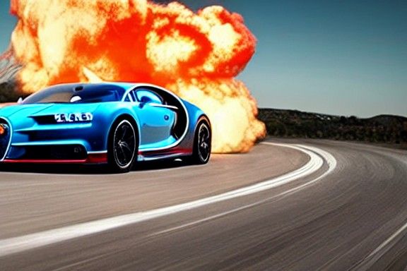 Bugatti Chiron in Hyperspace Chase