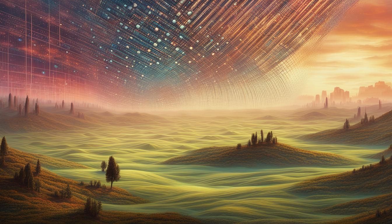 Surreal Binary Code Dream Landscape