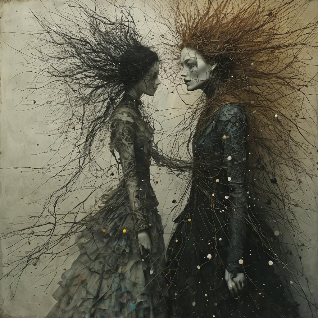 Entangled End: Relationship Portrait Inspired by Masters