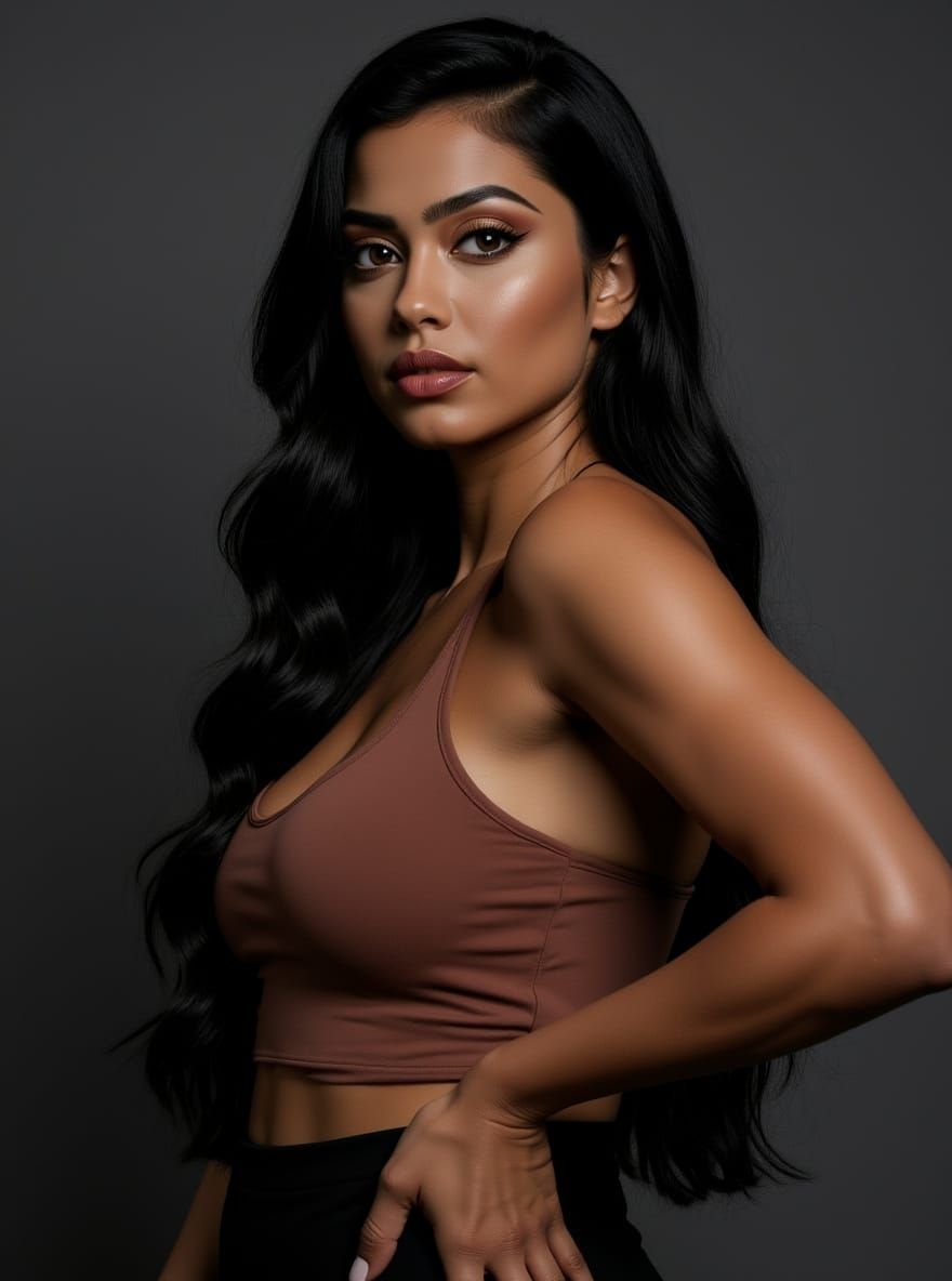 Dominican Supermodel Portrait in Studio Lighting