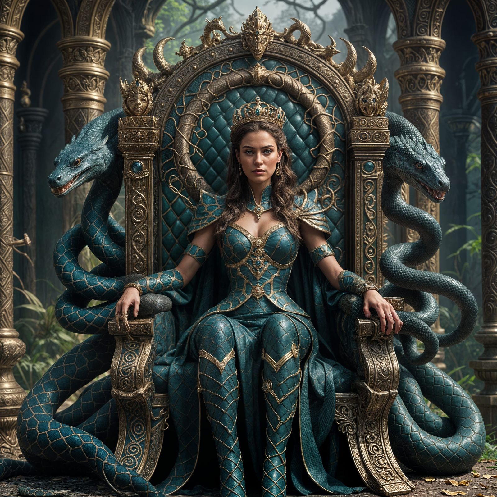 Serpentine Queen Reigns Supreme in Fantasy Realm