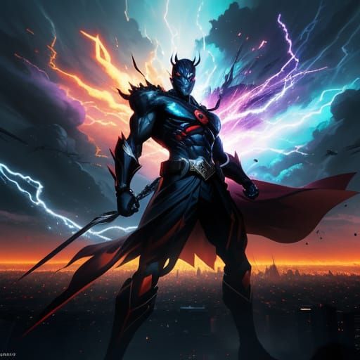 Epic Anime Battle: Hero vs Villain in City Blaze