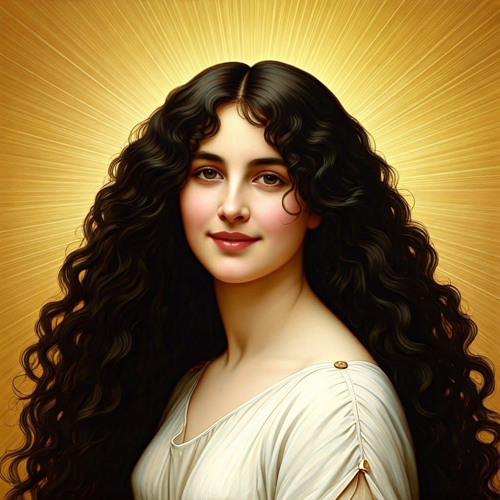 Ethereal Goddess in Sunlit Glory