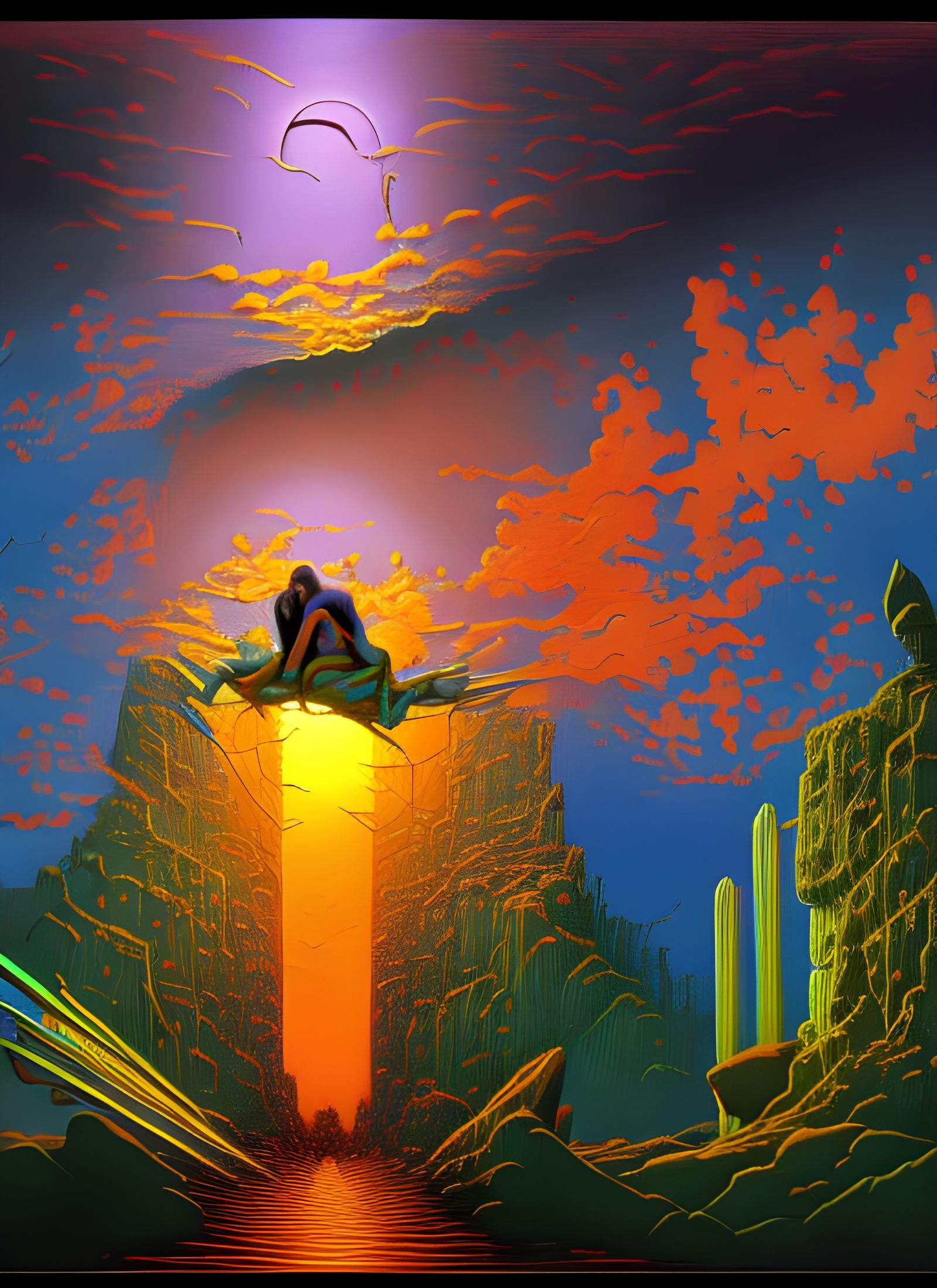 Hyperreal Chaos Painting in Whelan Style