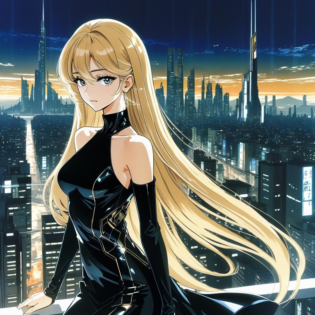 Beautiful woman with long blond hair (v2)