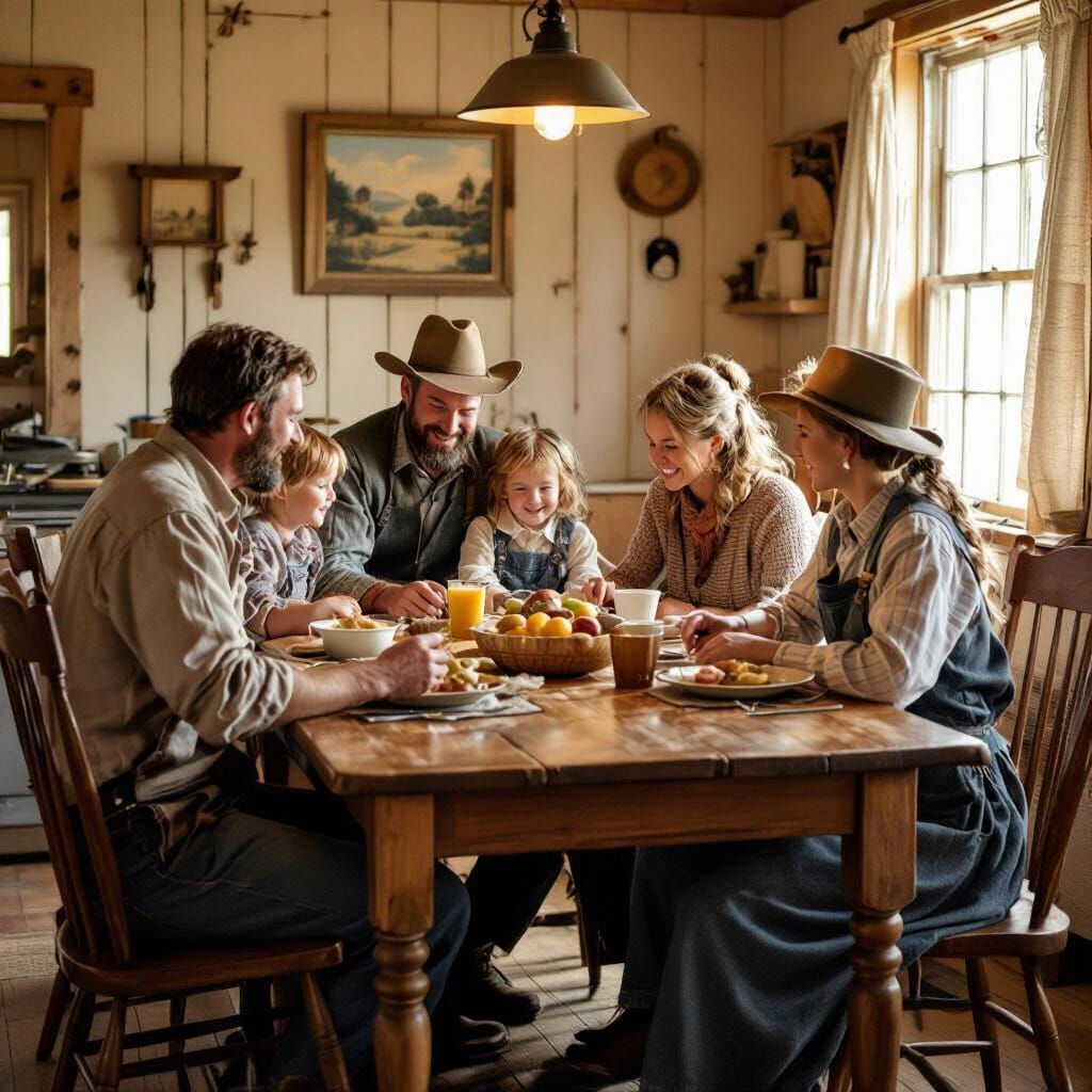 Family Gathering in Rustic, Earthy Tones