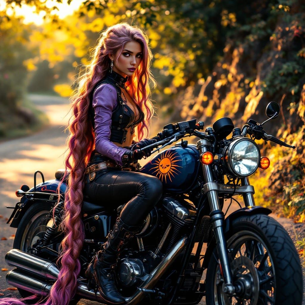 Biker Rapunzel