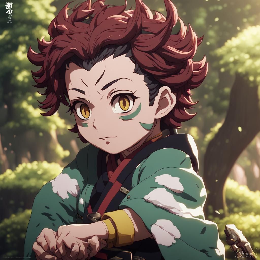 Cute Tanjiro from Demon Slayer in Detailed 8K
