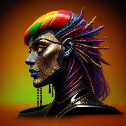 Surreal Psychedelic Glamour in Hyperrealistic 3D