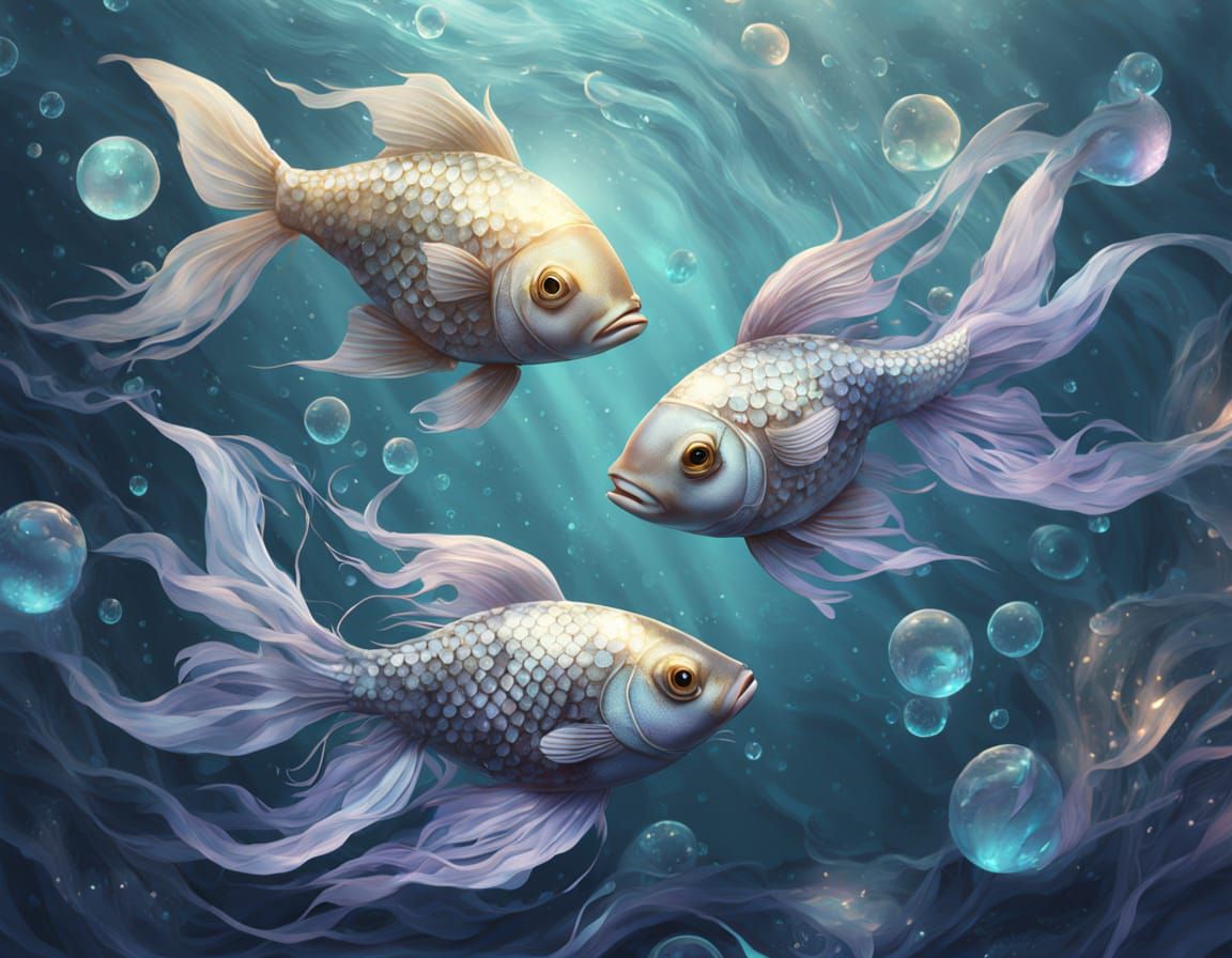 Surreal Aquamarine Dreamscape in Elegant Watercolor Style