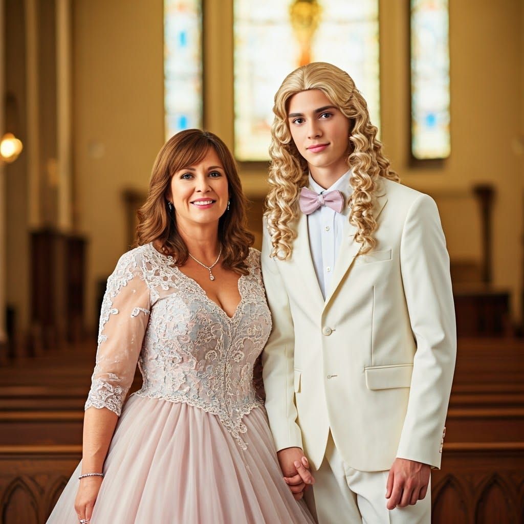 Elegant Church Portraits in Soft Light