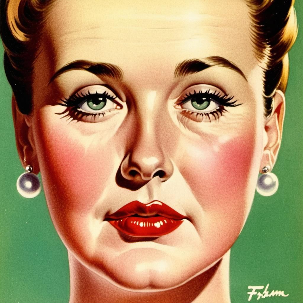 Elegant Portrait of a Woman with Green Eyes