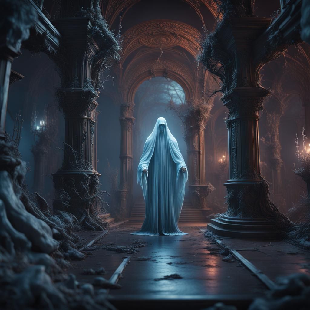 Alternate Dimension Ghost Being in Detailed Matte Painting