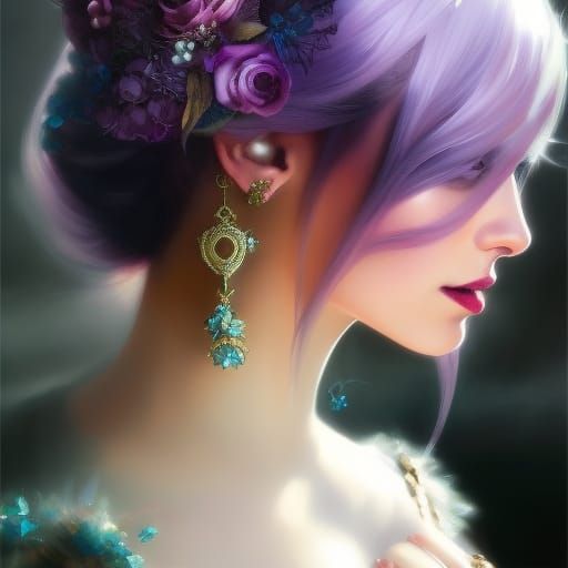 Steampunk Punk Girl in Rainy New York