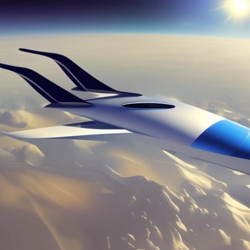 Futuristic Supersonic Airplane for Planetary Travel