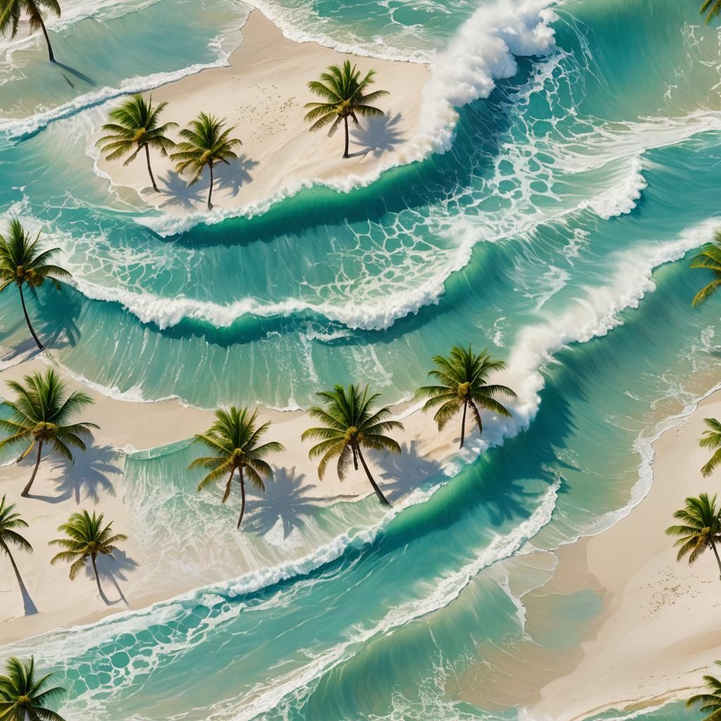 Bioluminescent Beach: Cyberpunk Meets Ethereal Seascape