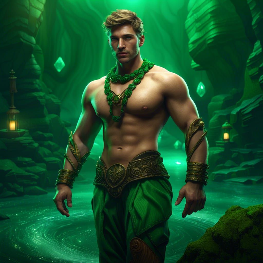 Emerald Man: Fantasy Concept Art