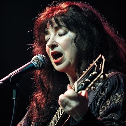 Kate Bush Singing: Hyperrealistic Cinematic Portrait