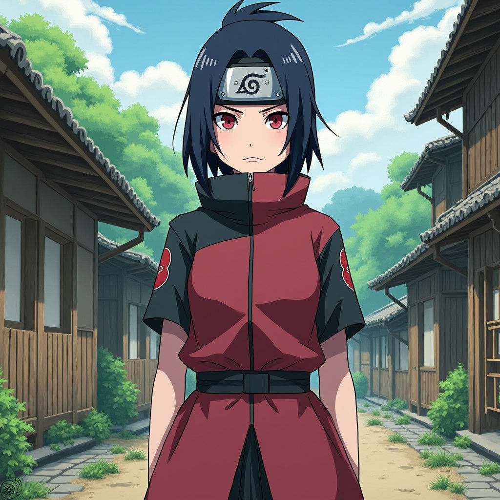 Sarada Uchiha Illustration in Anime Style