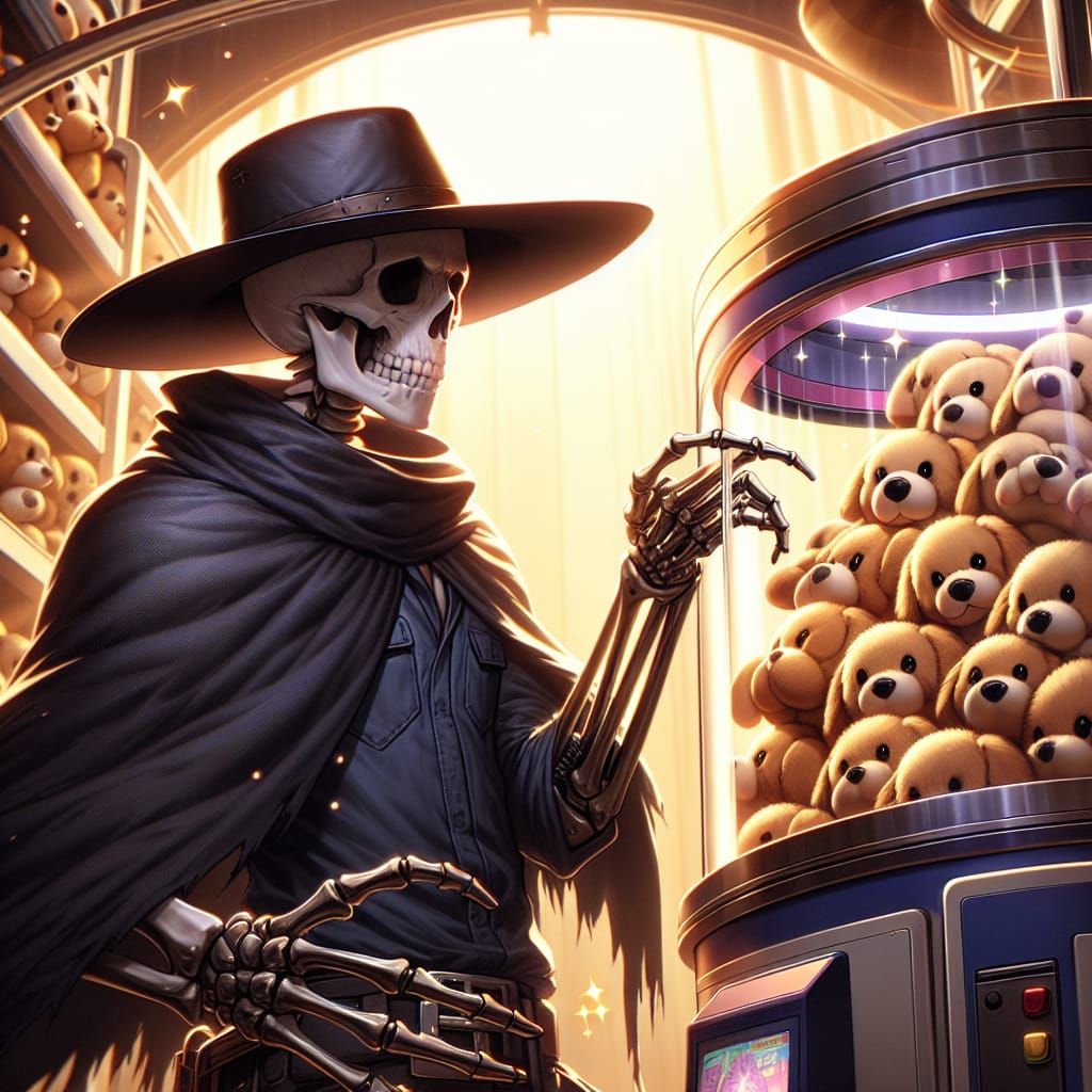 Skeleton with a Gacha/Gashapon