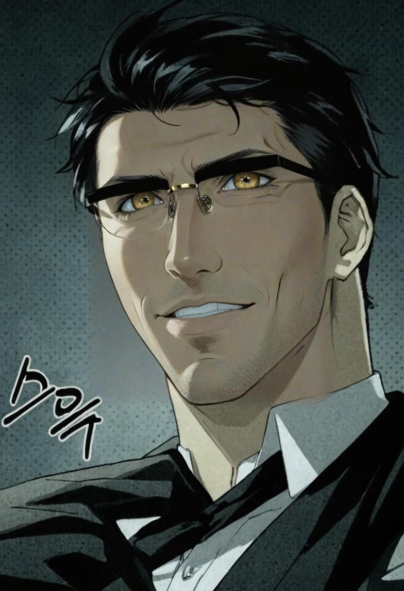 Anime Style Teacher with Prismatic Eyes and Silver Hair