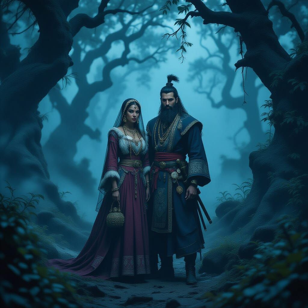 Mystical Forest Scene with Tari and Kadar