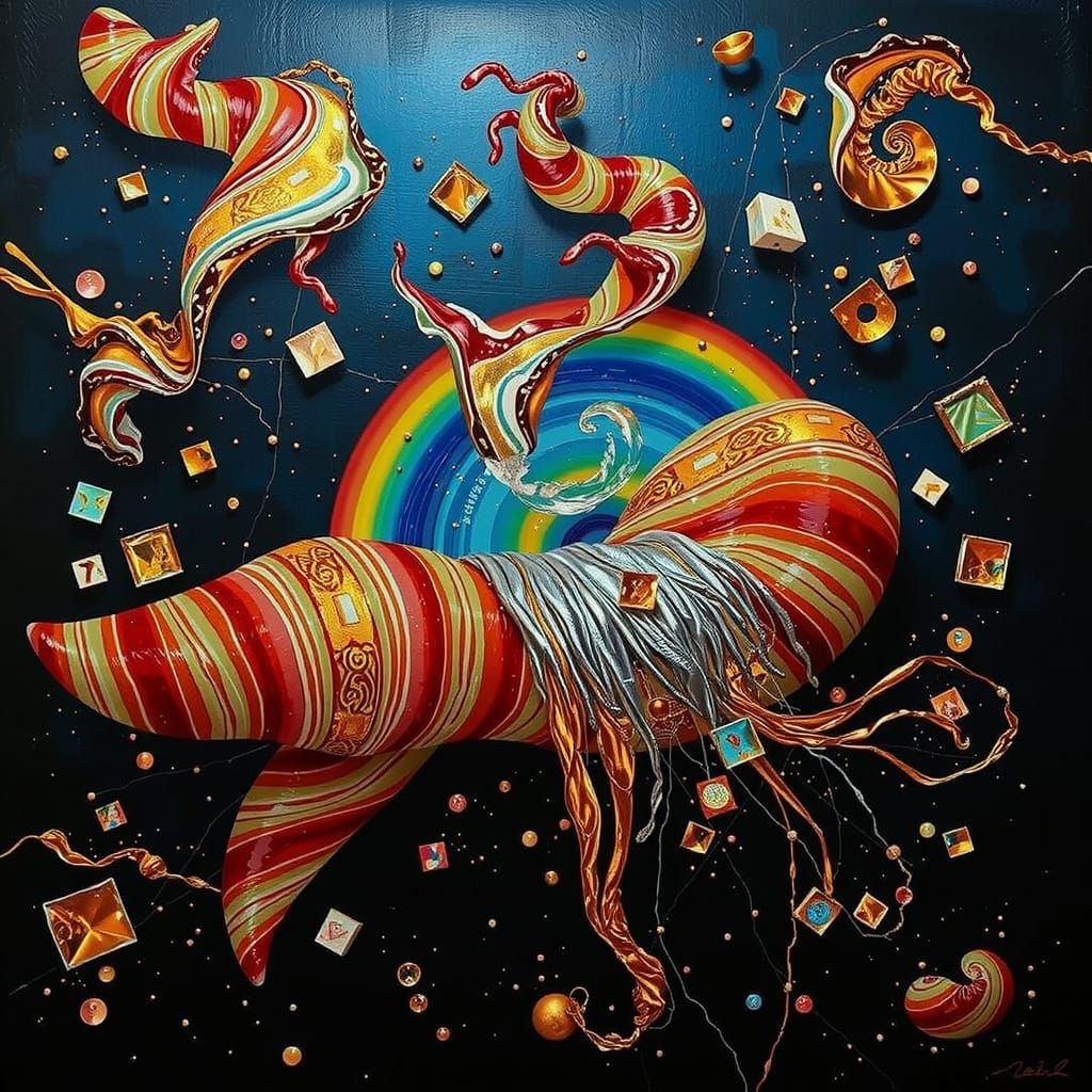 Abstract Gelato Colors in Bold Geometric Shapes