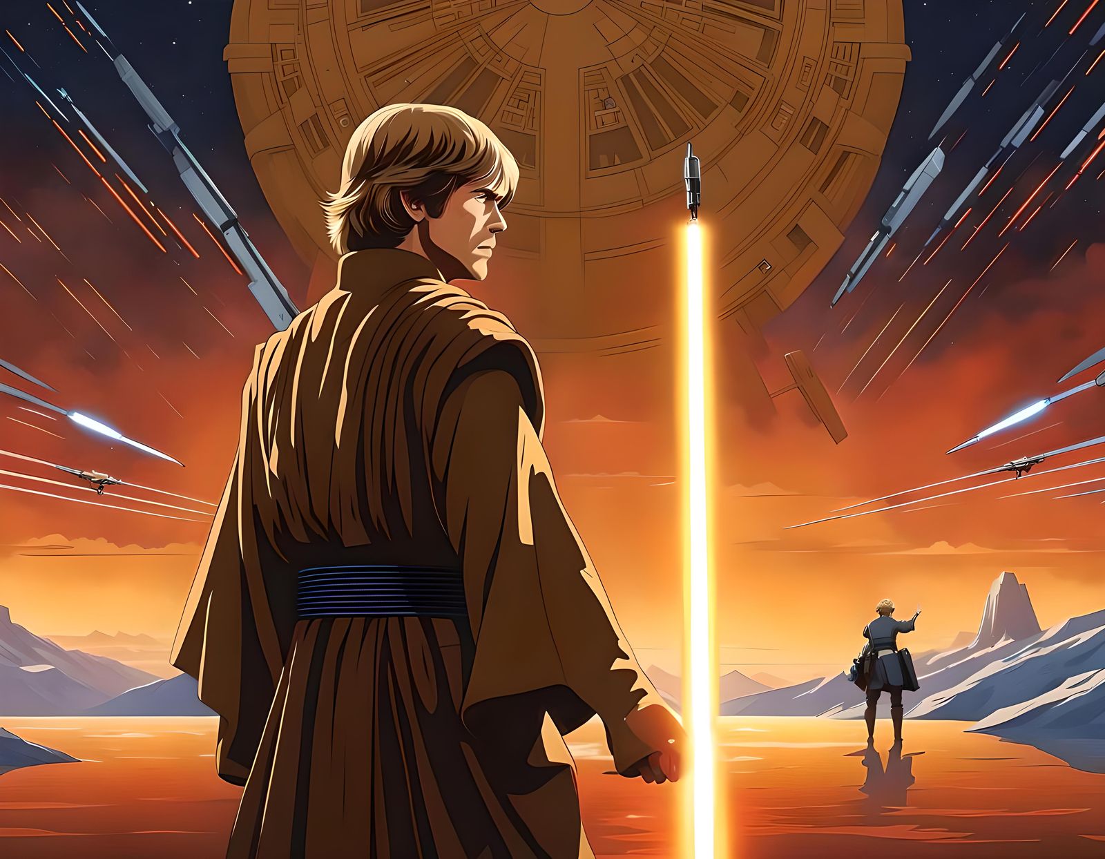 Luke Skywalker Portrait in Anime Style