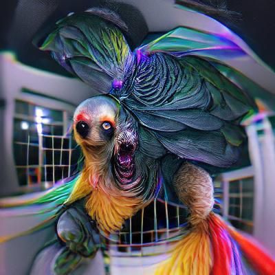 Surreal Parrot in a Dark Style