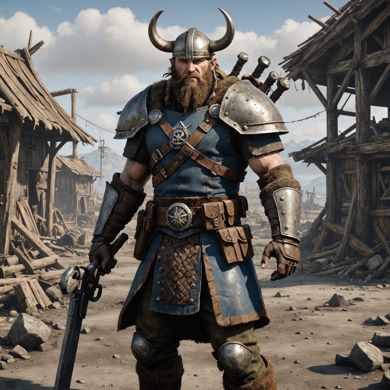 Fallout Viking: Norse Warrior in Wasteland