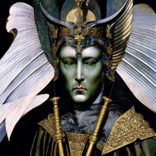 Archangel Vampire Lord: Vrubel and Botticelli Style