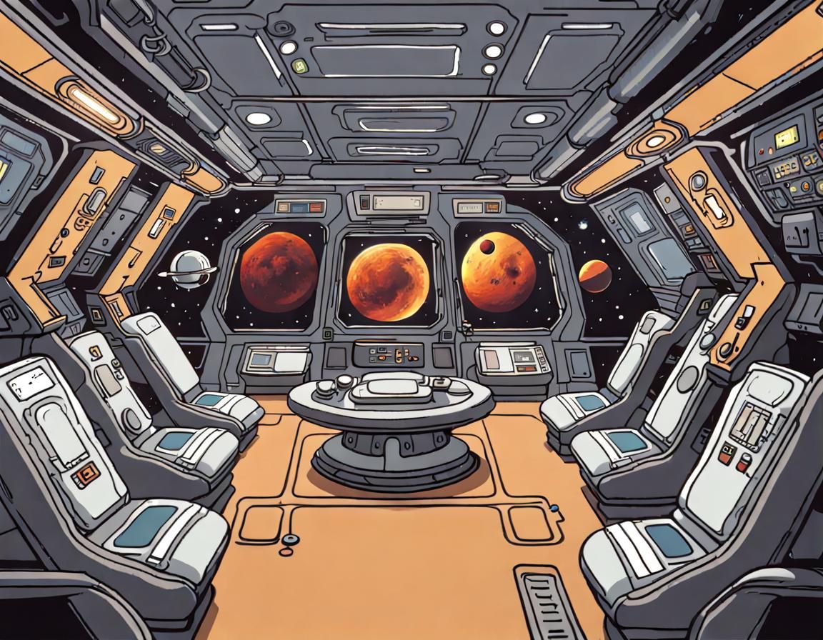 Futuristic Starship Interior Design