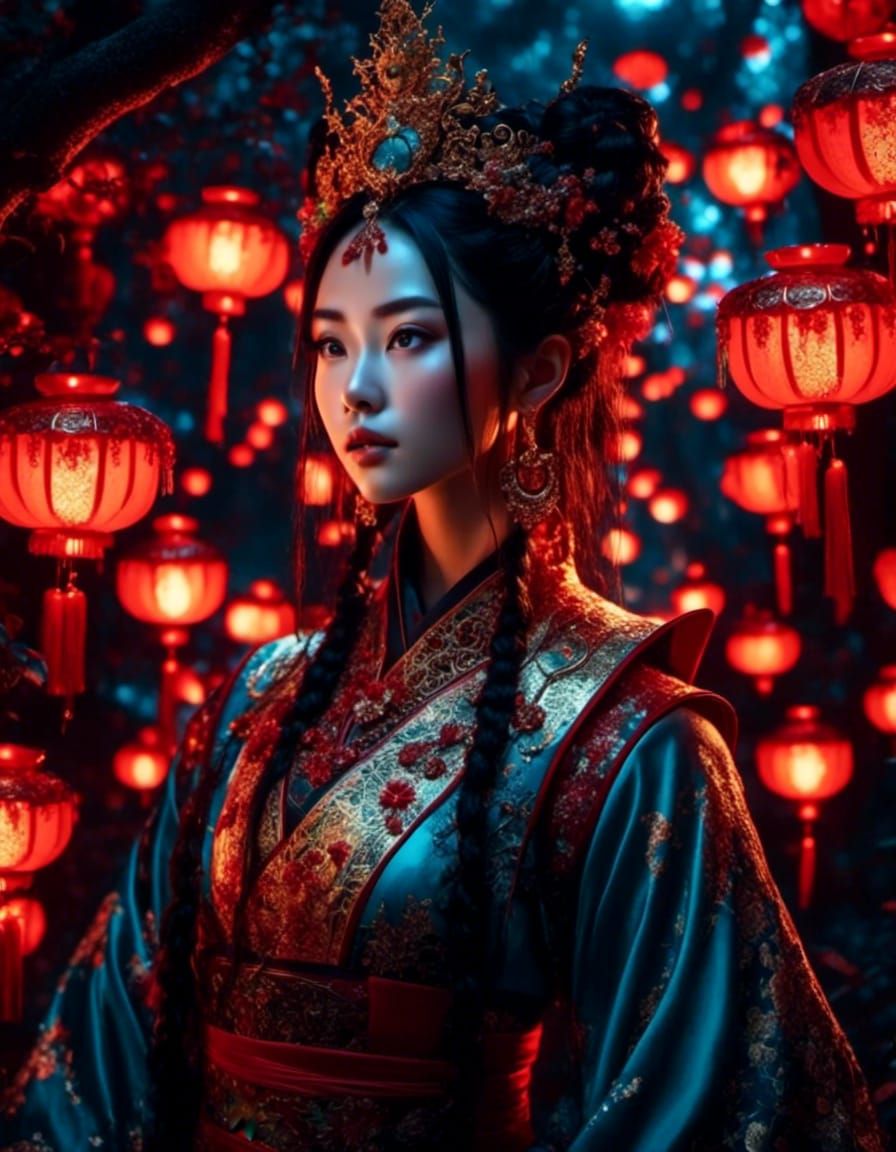 Enchanting Xianxia Woman Portrait in Anime Realism