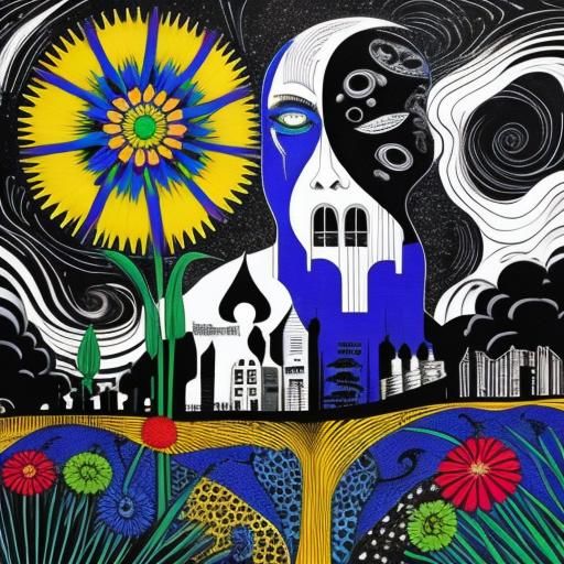 Striking Black and White Abstract