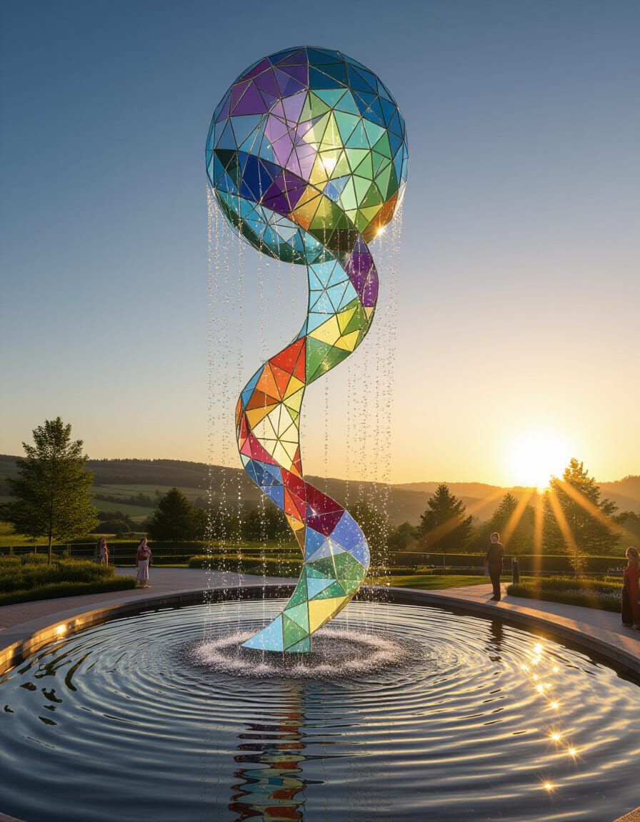 Sunriseset Fountain in Chagall's Eden