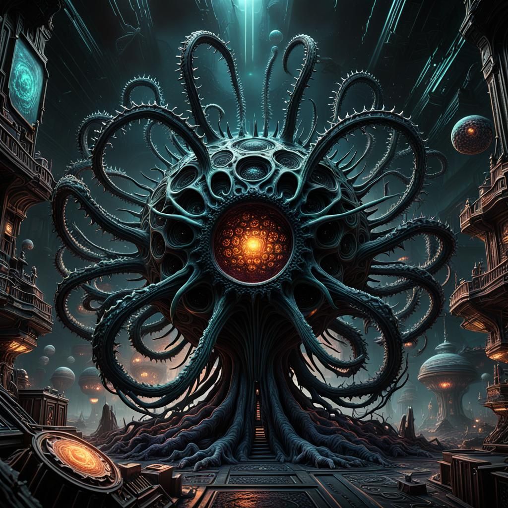 Extraterrestrial Virus: Lovecraftian Cronenberg Art
