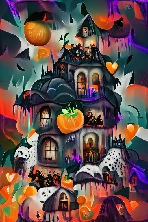 Whimsical Pumpkin House Digital Art